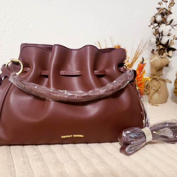 Badgley Mischka Handbags - Badgley Mischka Maroon Shoulder Bag